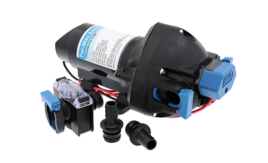 31395-2512-3A – JABSCO Fresh Water Pump, 12 Volt DC Self-Priming 3 Gallon Per Minute Shuts Off At 25 PSI 9.1 Inch Ove...